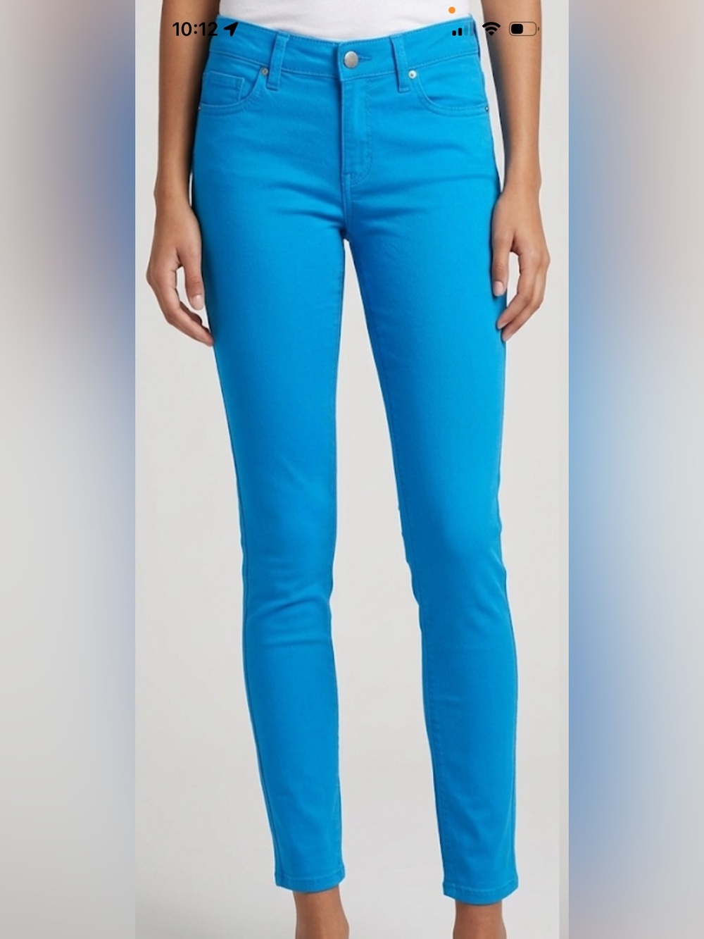 New York & Company Royal Blue Skinny Ankle Jeans